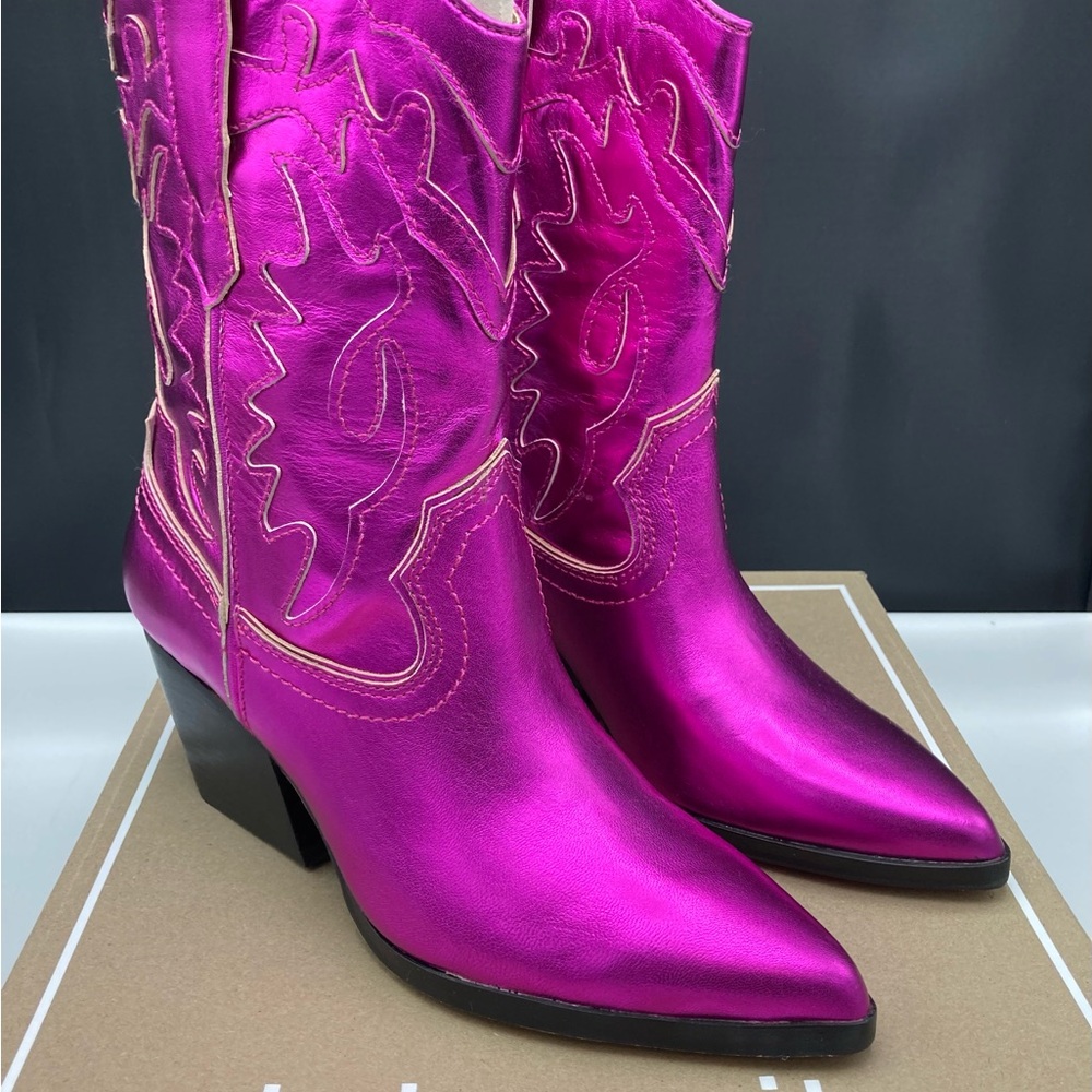 Women’s Pink Western Cowboy Boots Size 8